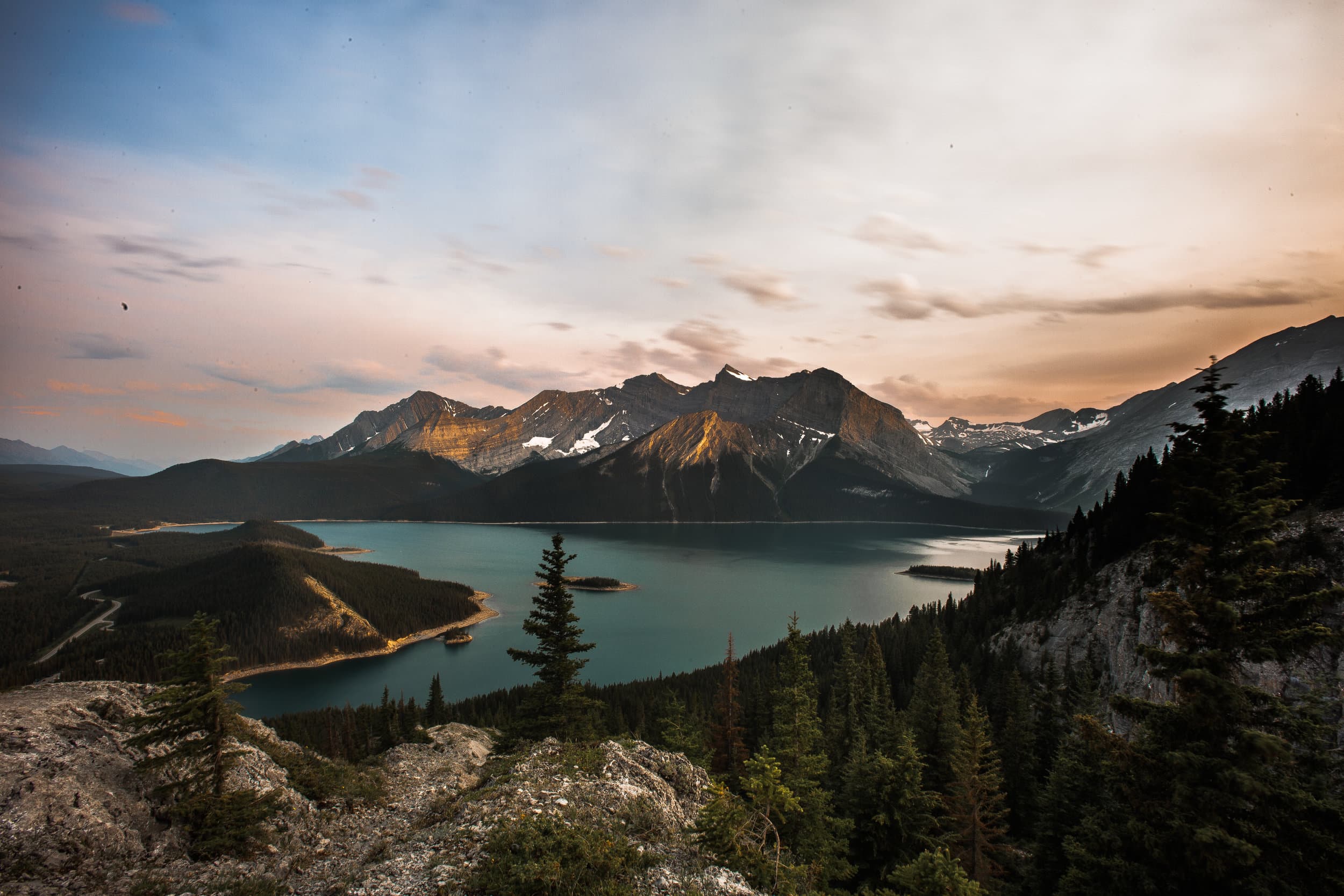 Mountain landscape with a lake